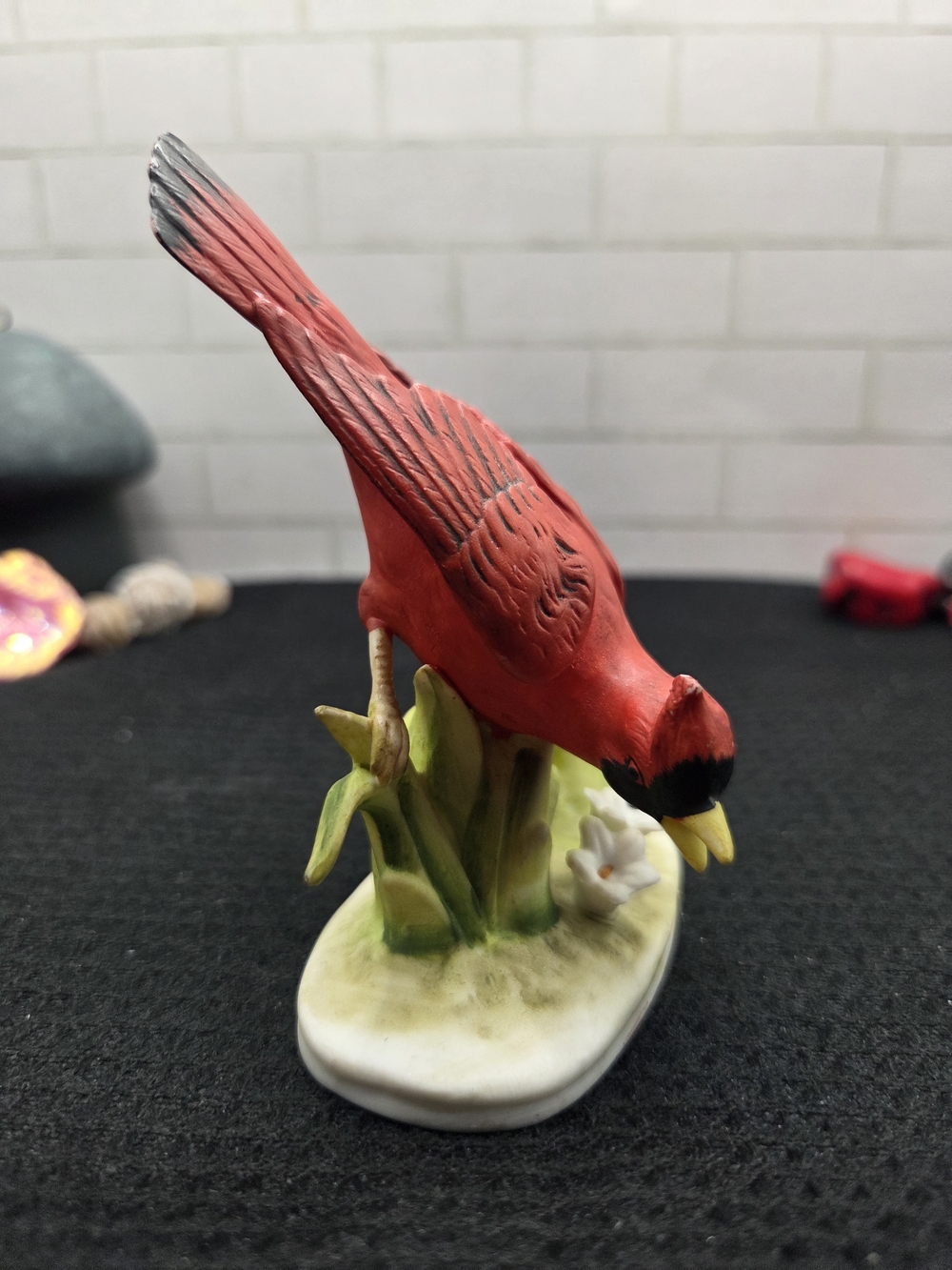 Vintage Lefton China Red Cardinal Bird Figurine